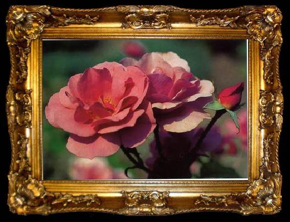 framed  unknow artist Still life floral, all kinds of reality flowers oil painting  201, ta009-2
